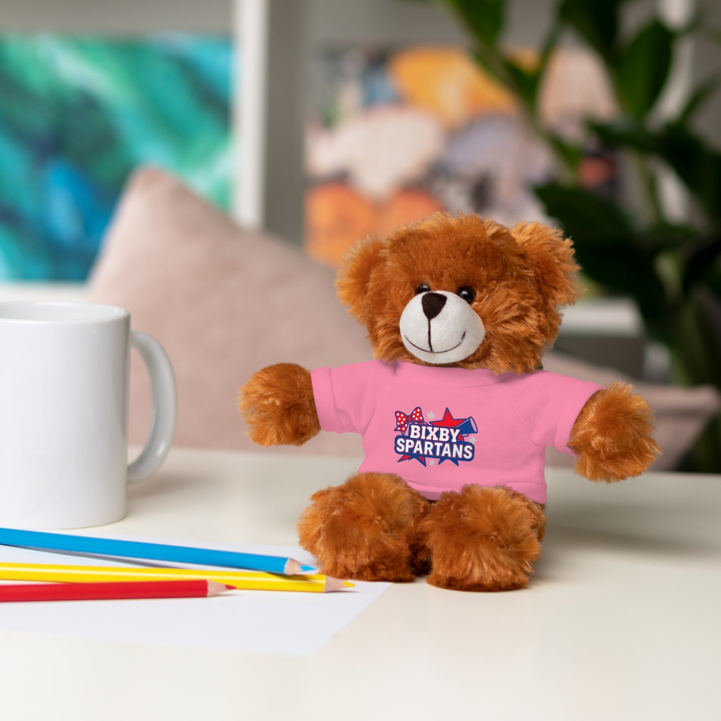 Spartan Cheer Stuffed Animal Logo