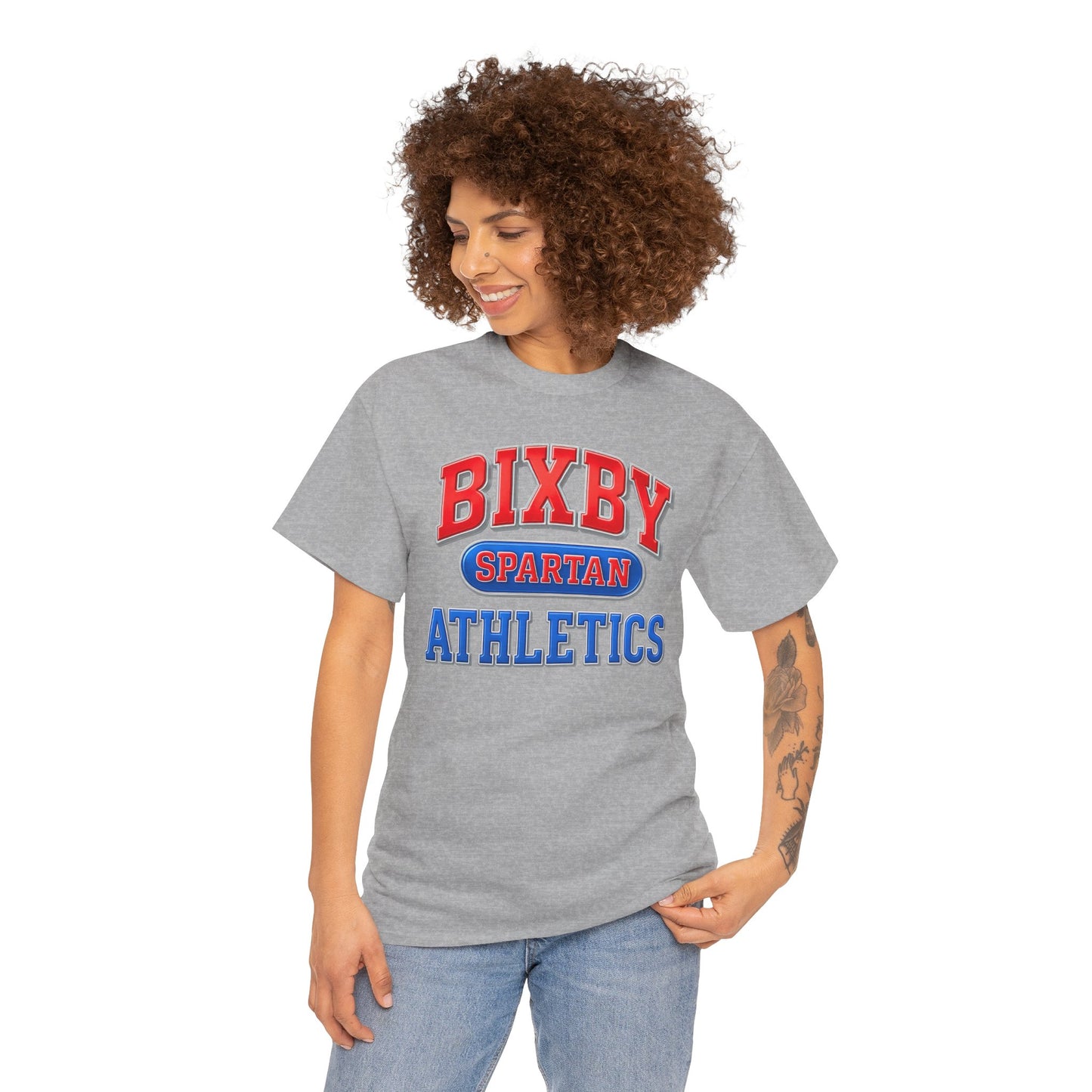 Bixby Spartan Athletics Metallic Gildan Tee