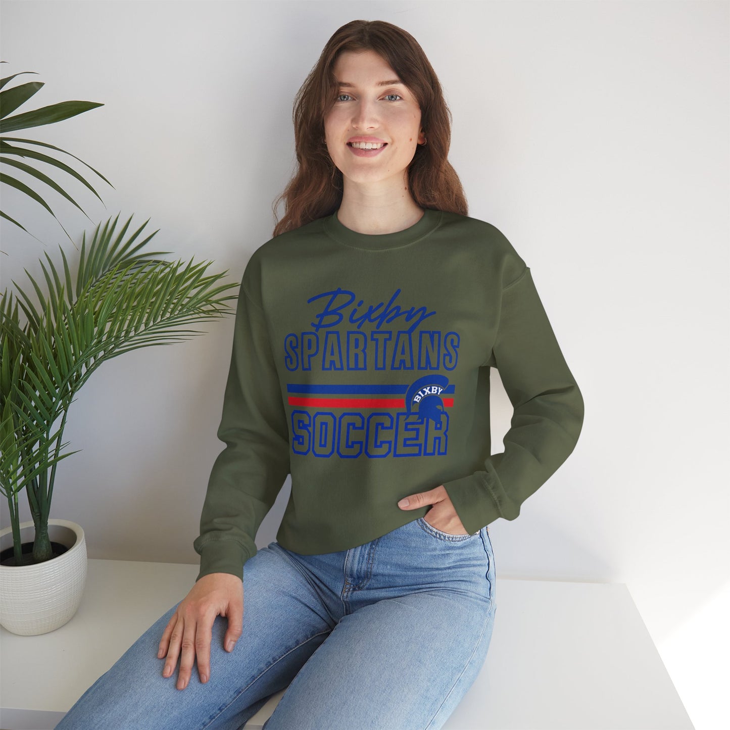 Bixby Spartans Soccer Gildan Sweatshirt