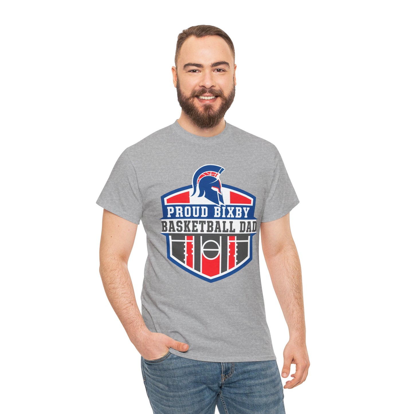 Bixby Spartans Basketball Dad Gildan Tee