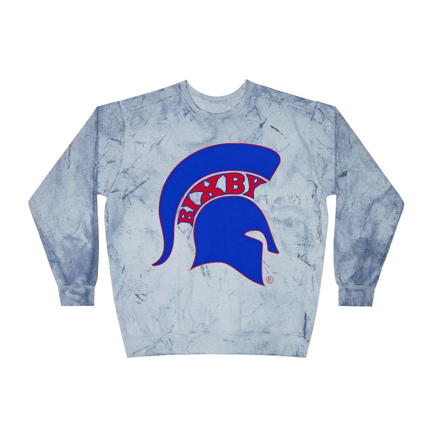 Spartans Blue Logo Comfort Colors Tie-Dye Sweatshirt