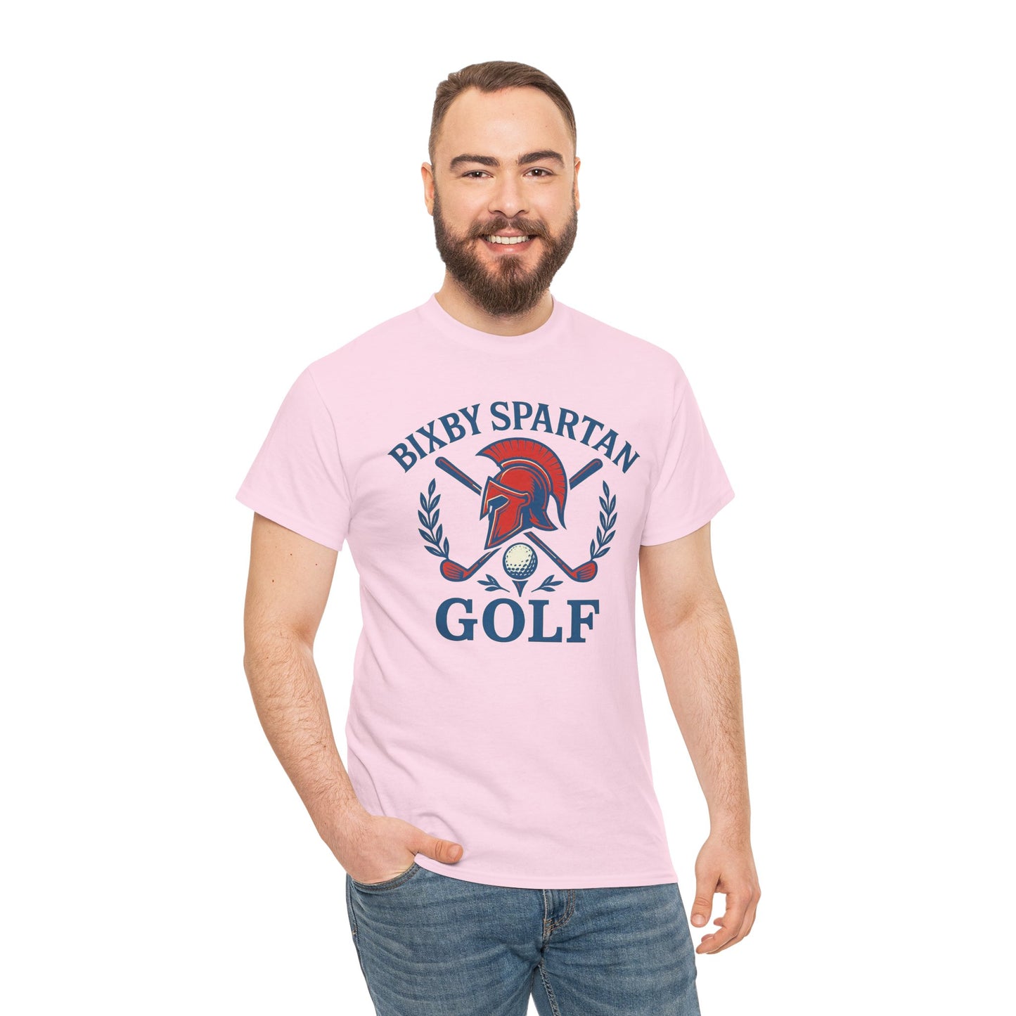 Bixby Spartans Golf Crest Gildan Tee