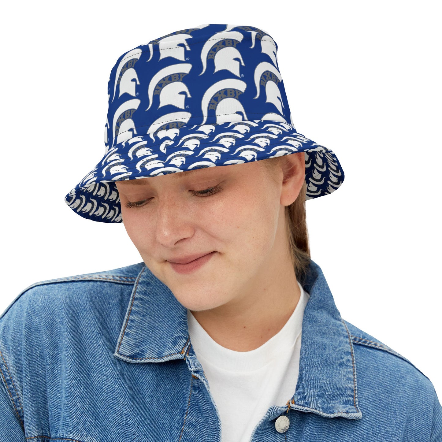 Spartan White Logo Bucket Hat
