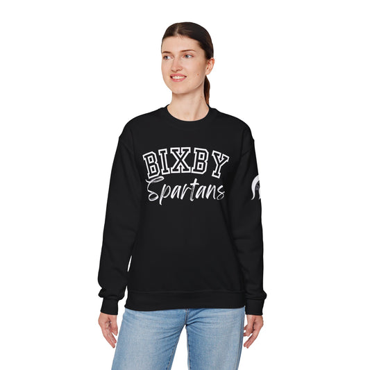 Bixby Spartans Gildan Sweatshirt with Sleeve Logo