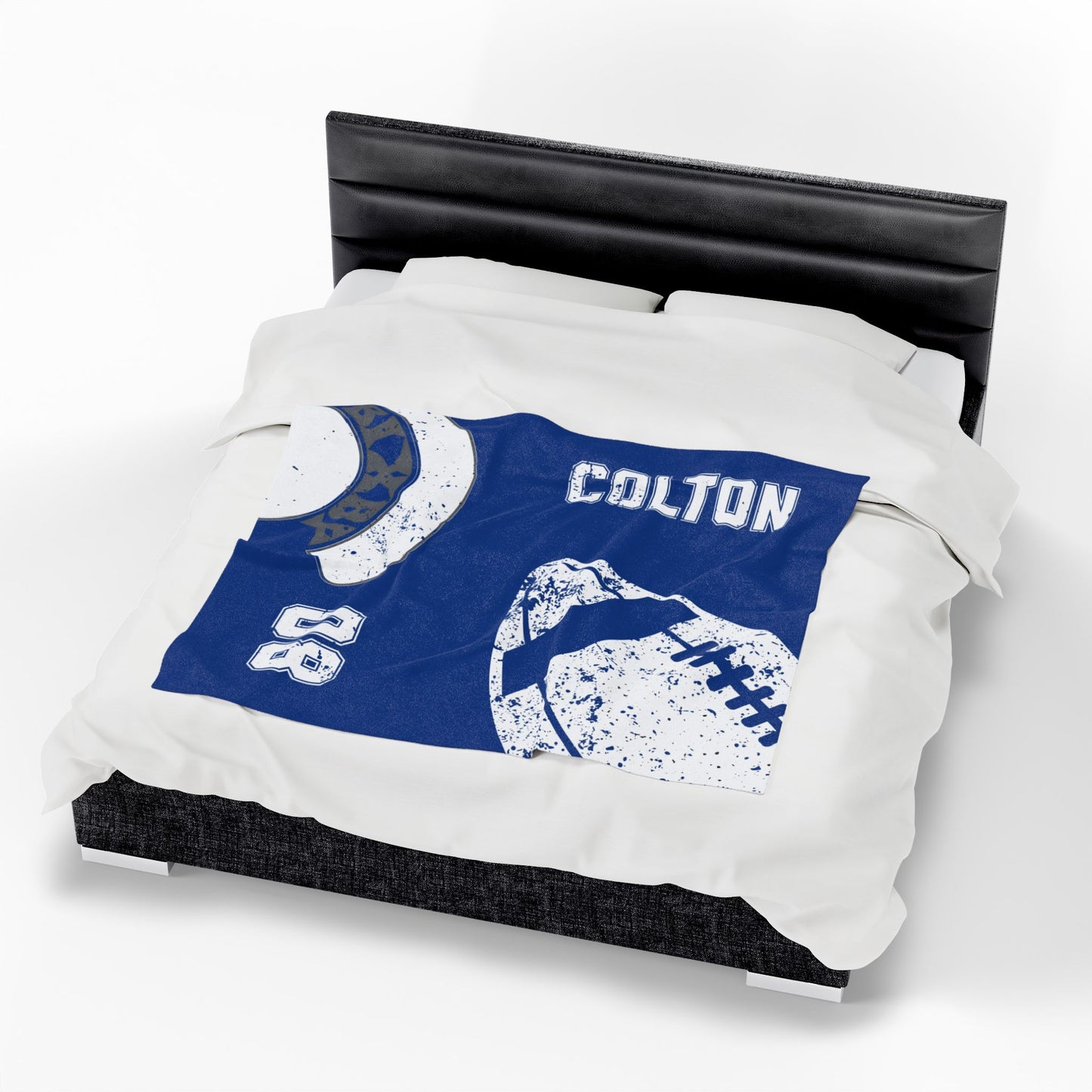 Spartan Football Velveteen Plush Blanket - Customized