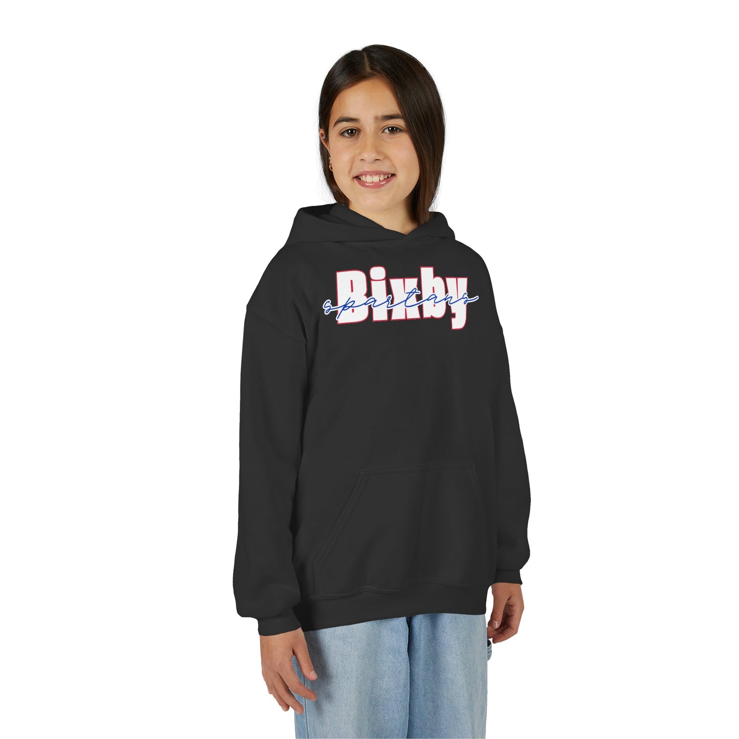 Bixby Spartans Cursive Gildan Hoodie