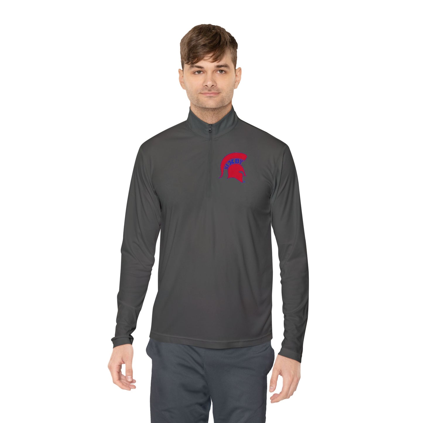Spartan Red Logo Quarter-Zip Pullover