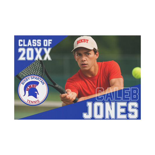 Bixby Spartan Tennis Yard Sign