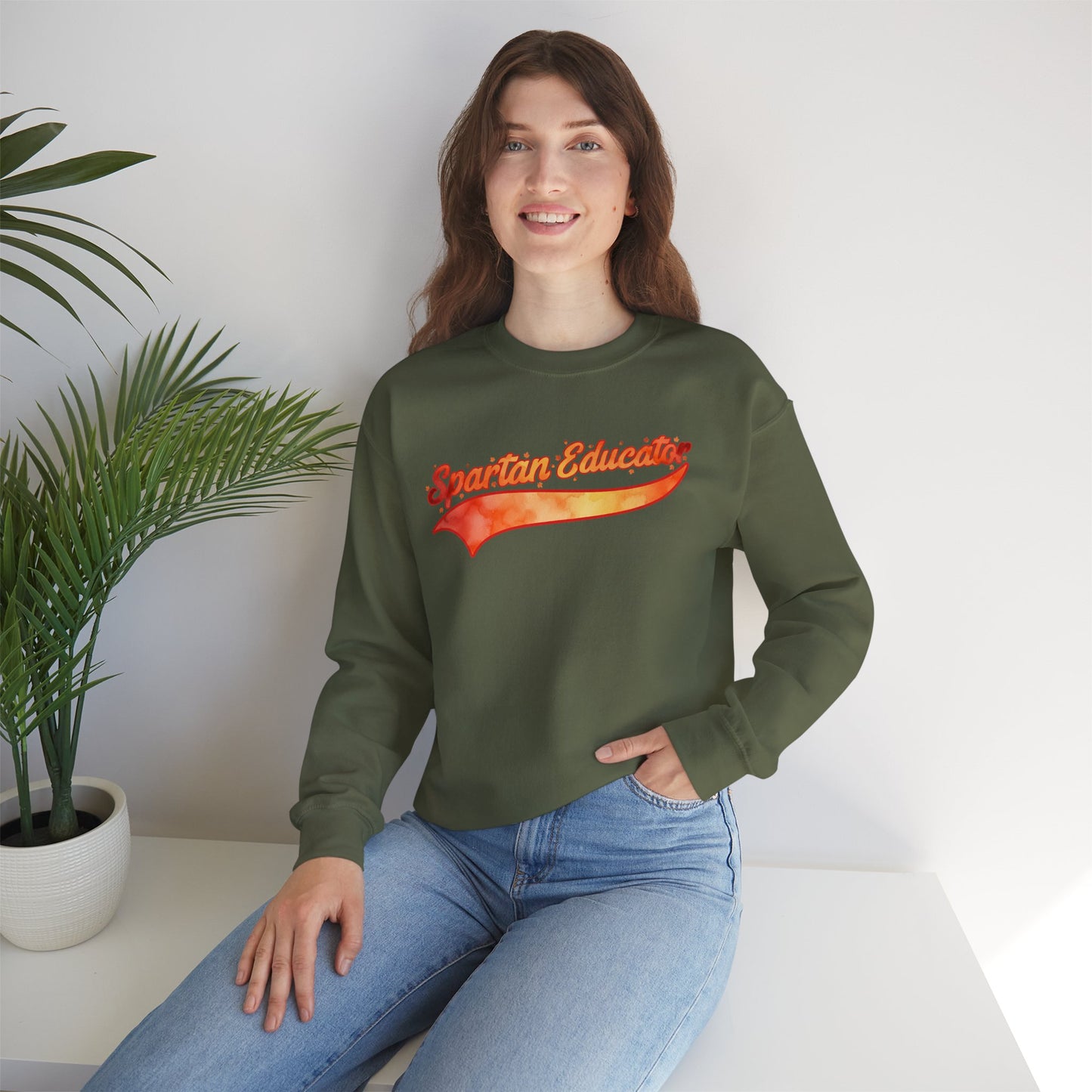 Spartan Educator Fall Design Gildan Sweatshirt