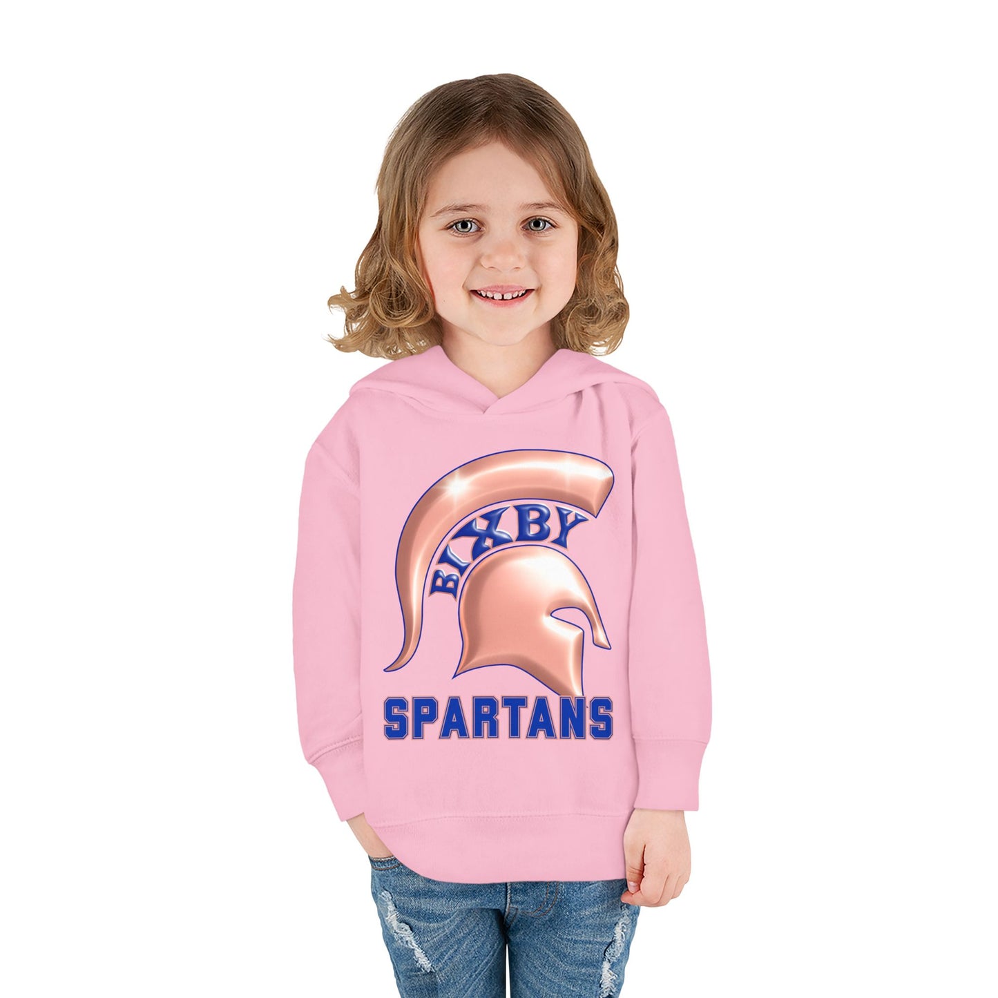 Bixby Spartans Metallic Rose Gold Toddler Rabbit Skins Hoodie