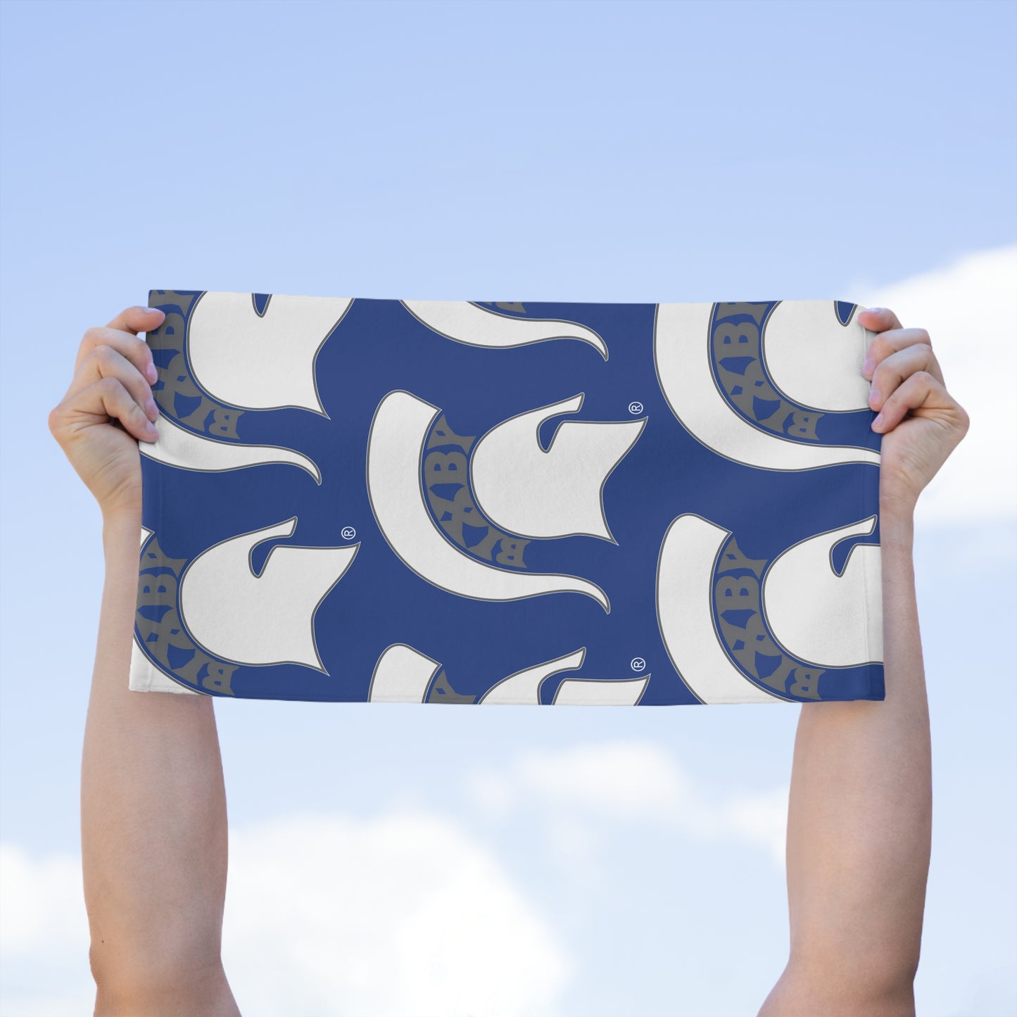 White Spartan Logo Rally Towel