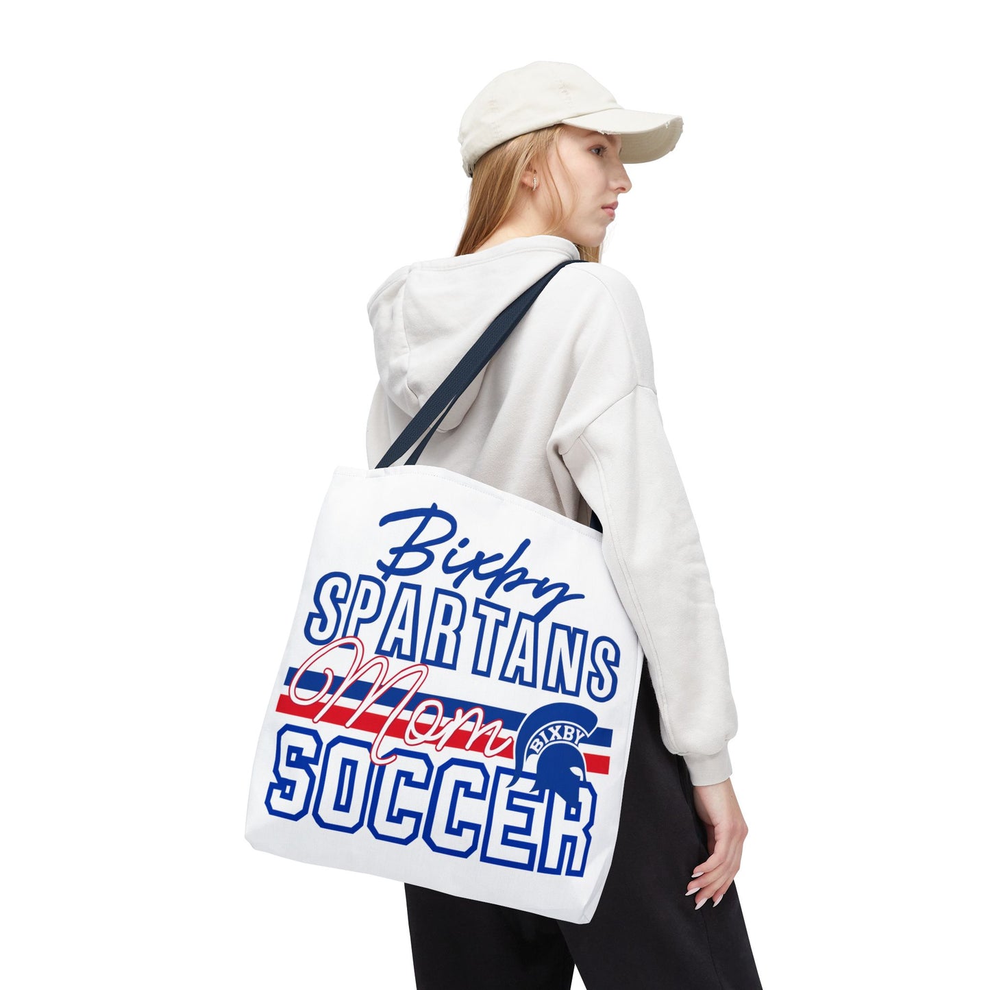 Bixby Spartans Soccer Mom Polyester Tote Bag