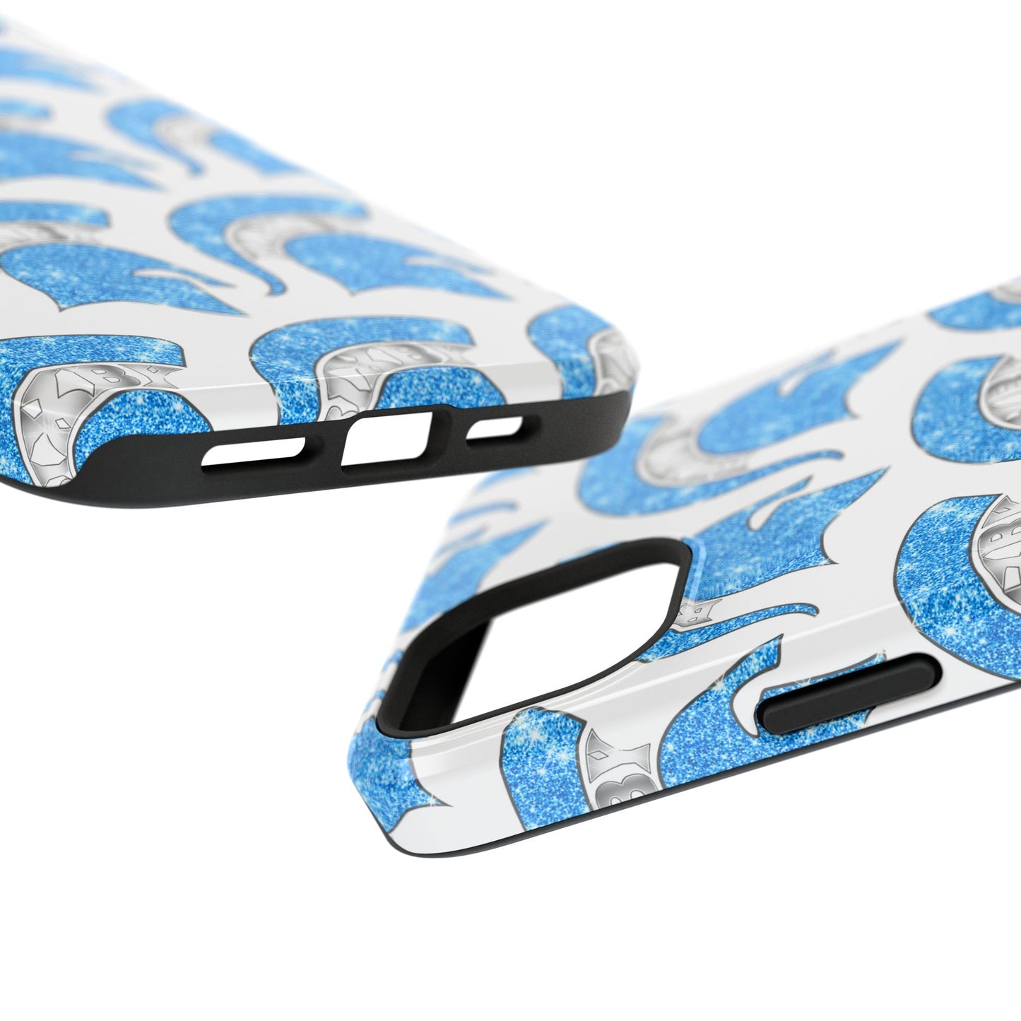 Bixby Spartan Blue Bling Logo Impact Resistant iPhone Case