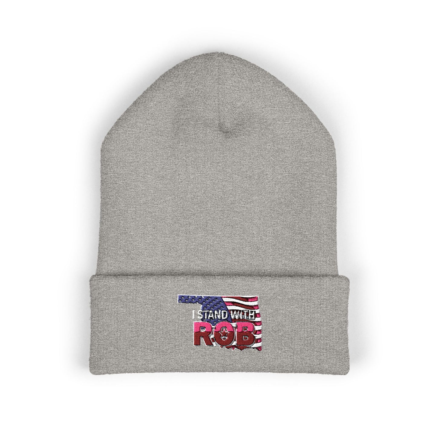 American Flag - I Stand With Rob Embroidered Beanie