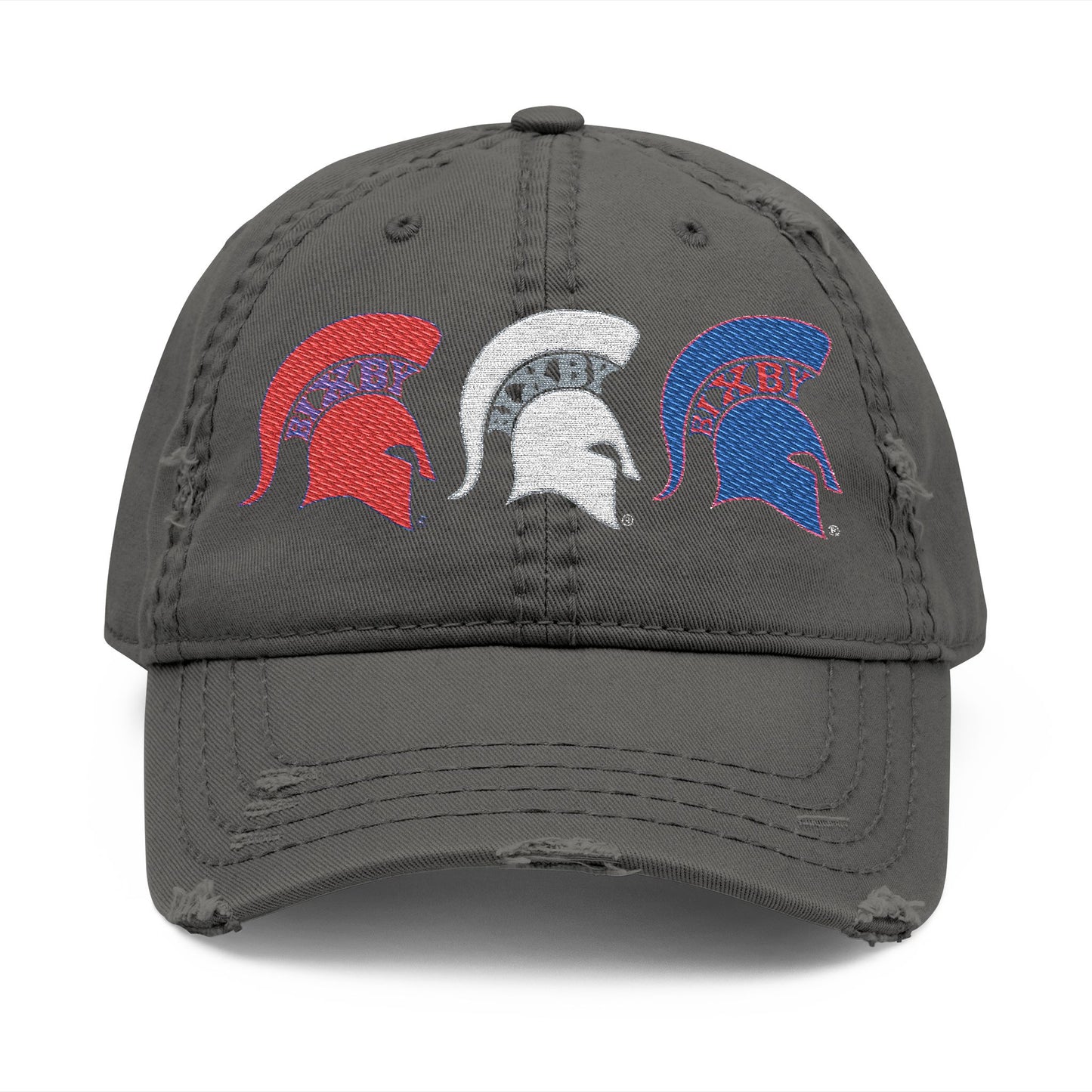 Spartan Logo Embroidered Distressed Ballcap