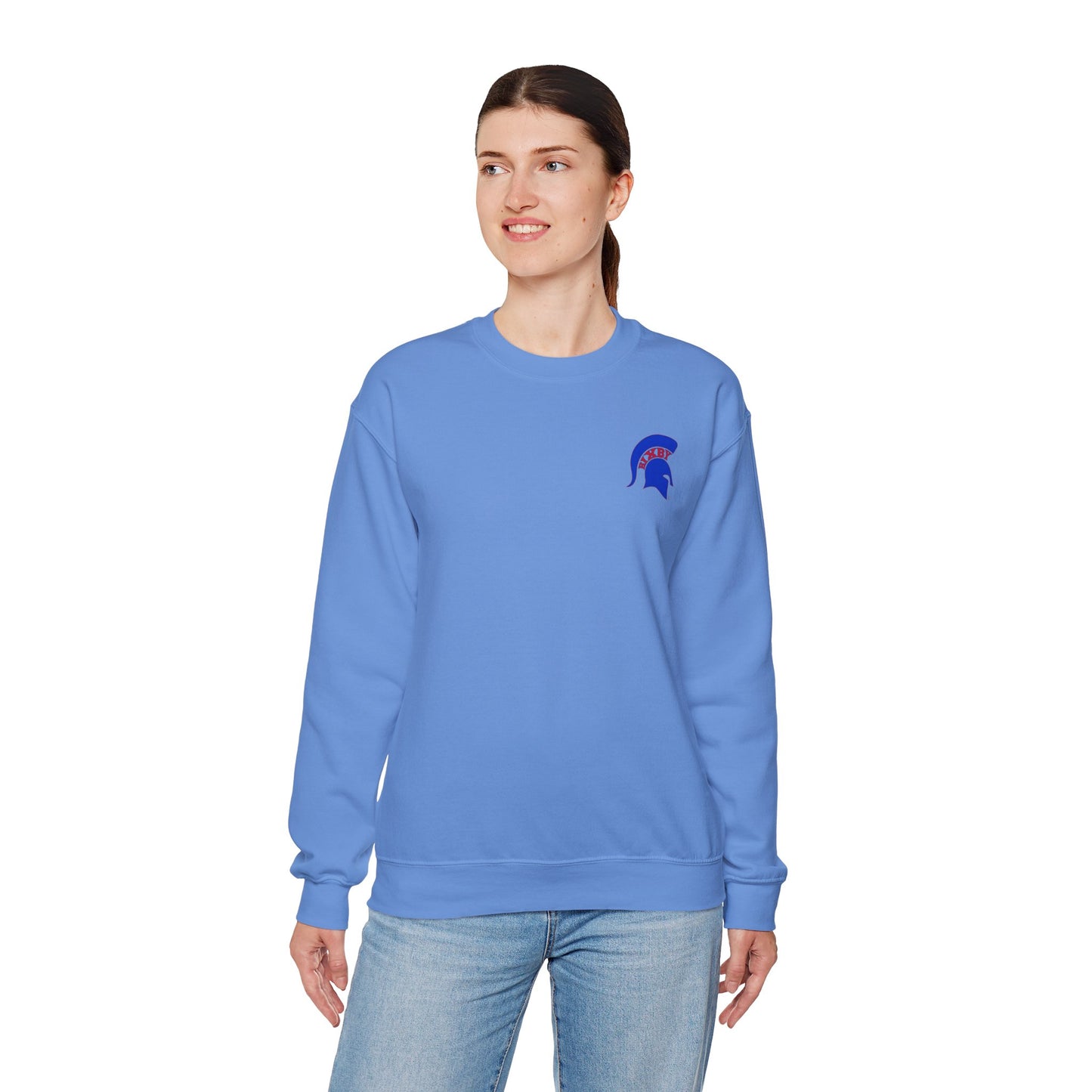 Spartan Blue Logo Gildan Sweatshirt