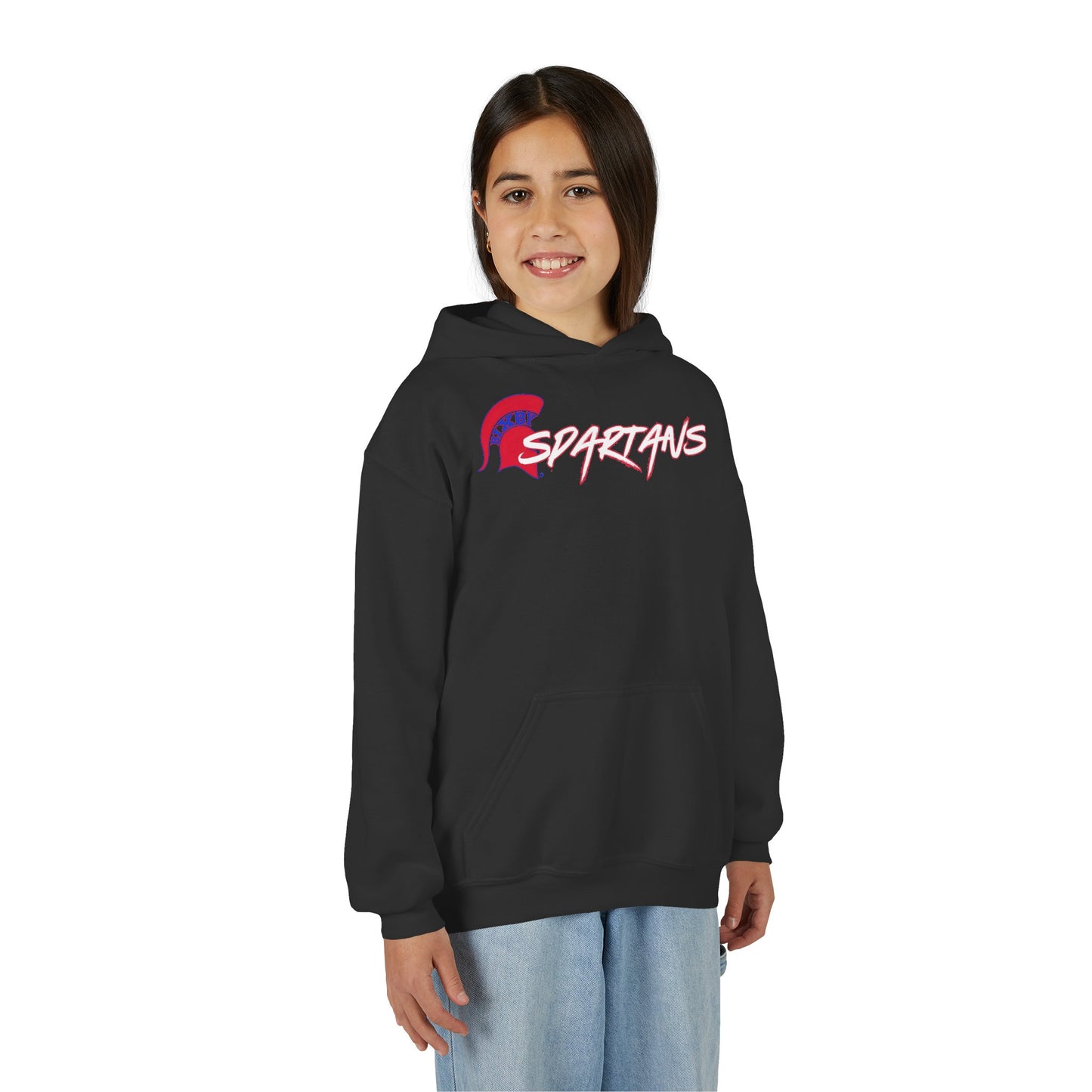 Spartans Red Logo Gildan Hoodie