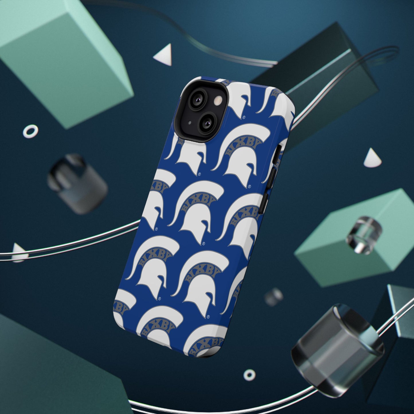 Bixby Spartan White Logo Impact Resistant iPhone Case