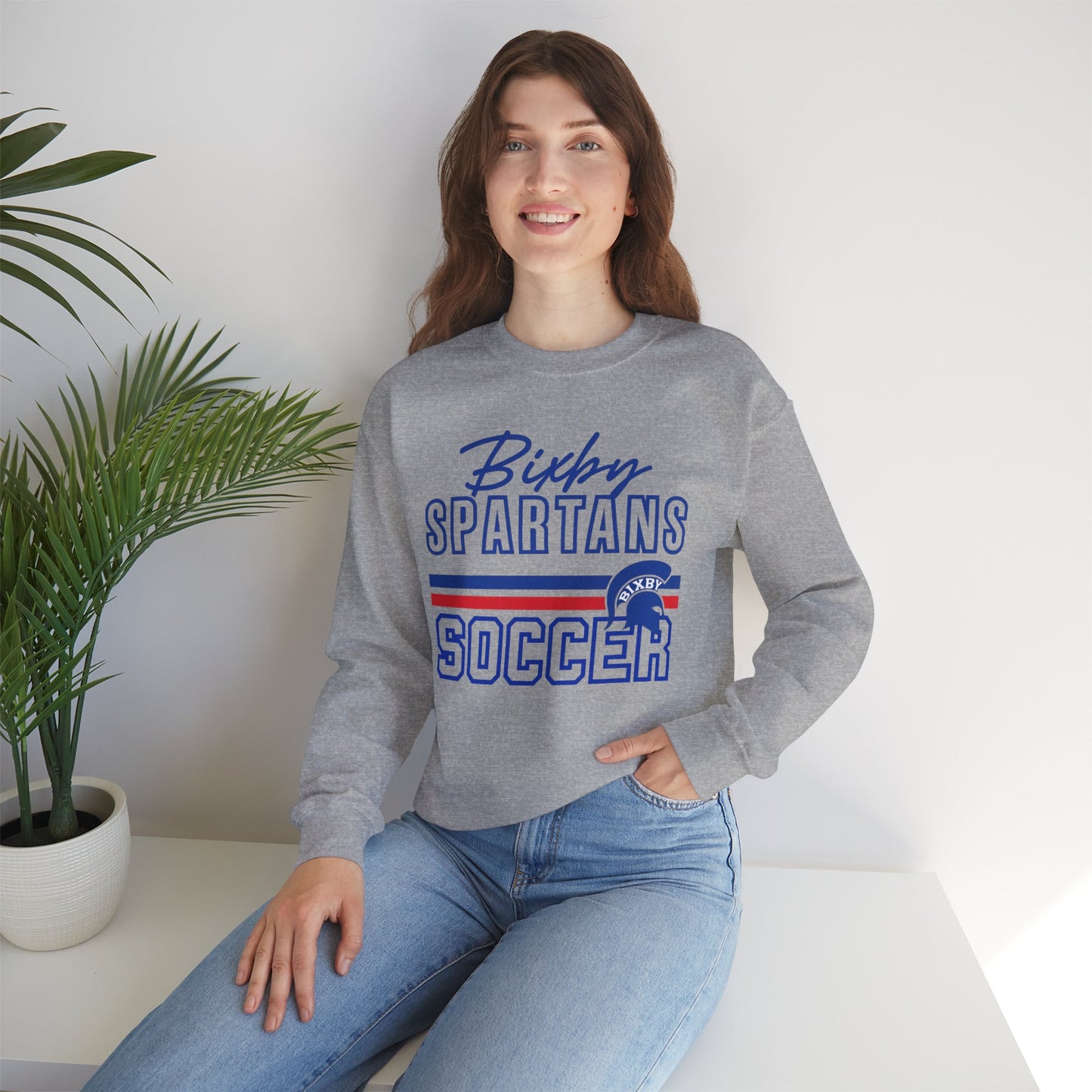 Bixby Spartans Soccer Gildan Sweatshirt