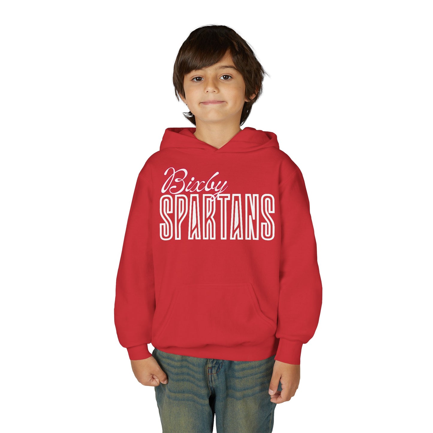 Bixby Spartans Cursive Gildan Hoodie