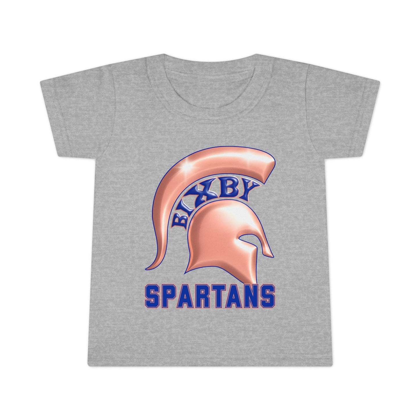 Bixby Spartans Metallic Rose Gold Toddler Tee