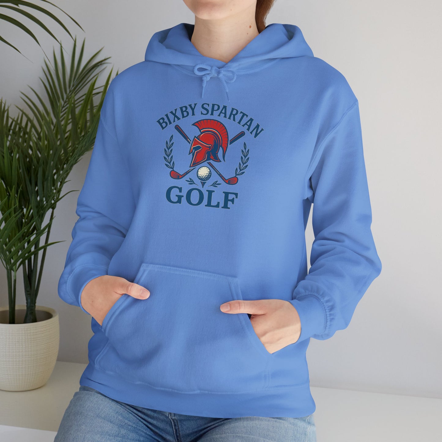 Bixby Spartan Golf Crest Gildan Hoodie
