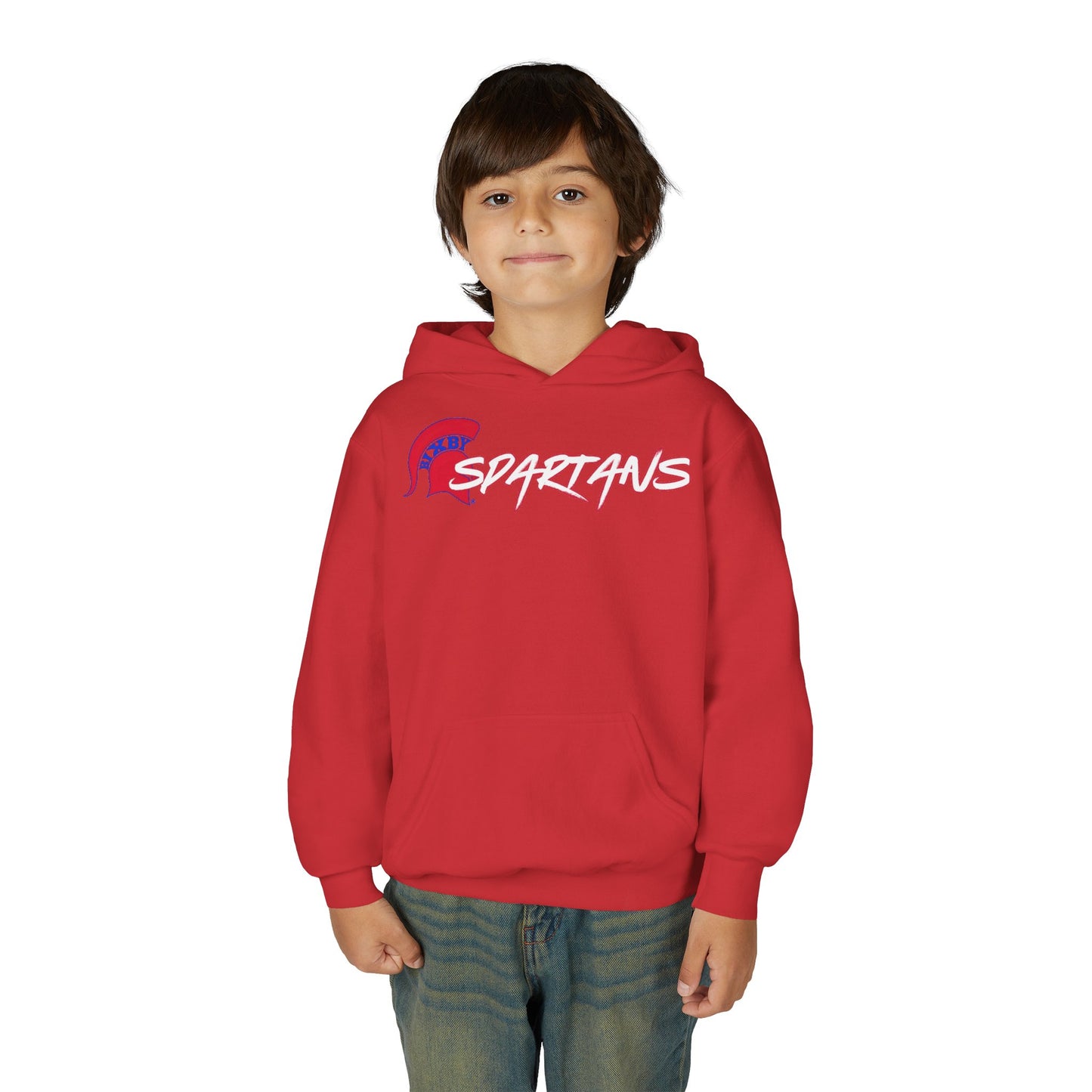 Spartans Red Logo Gildan Hoodie