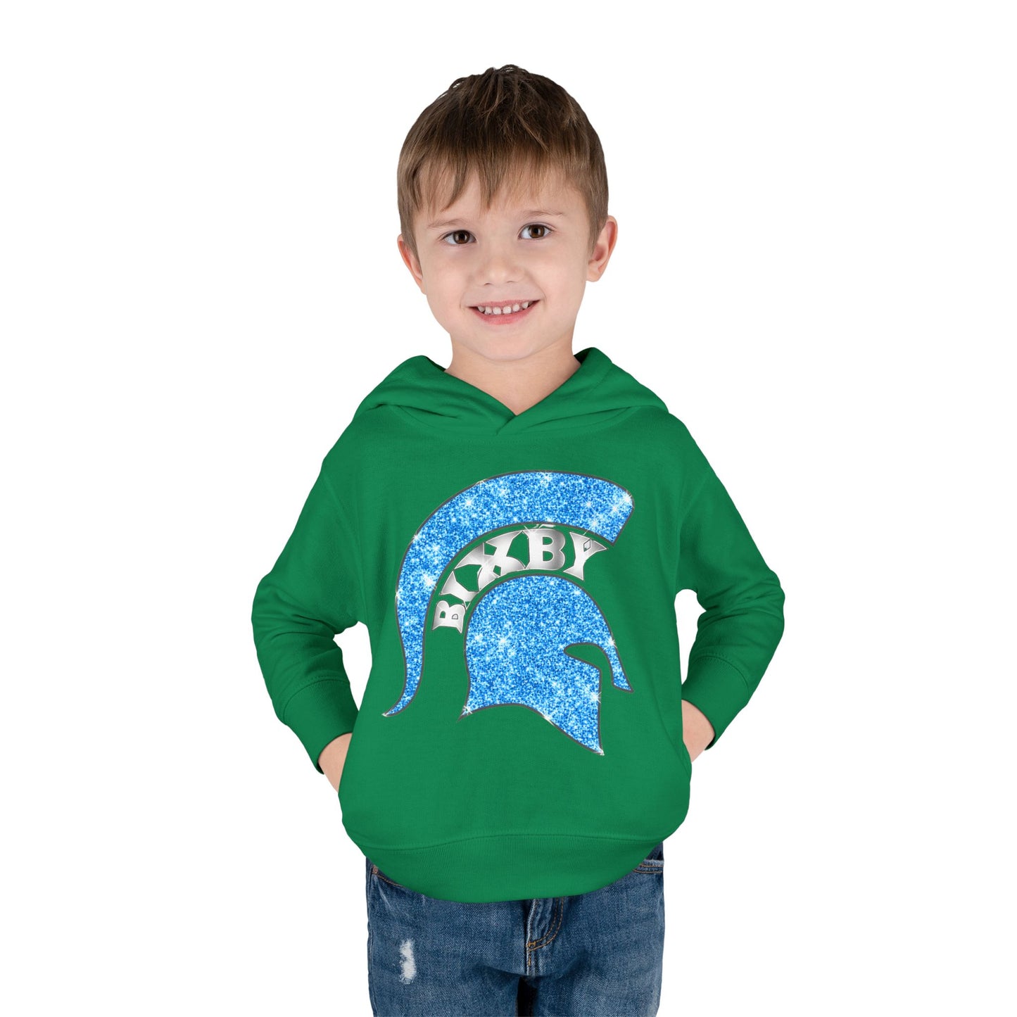Bixby Spartans Blue Bling Toddler Rabbit Skins Sweatshirt