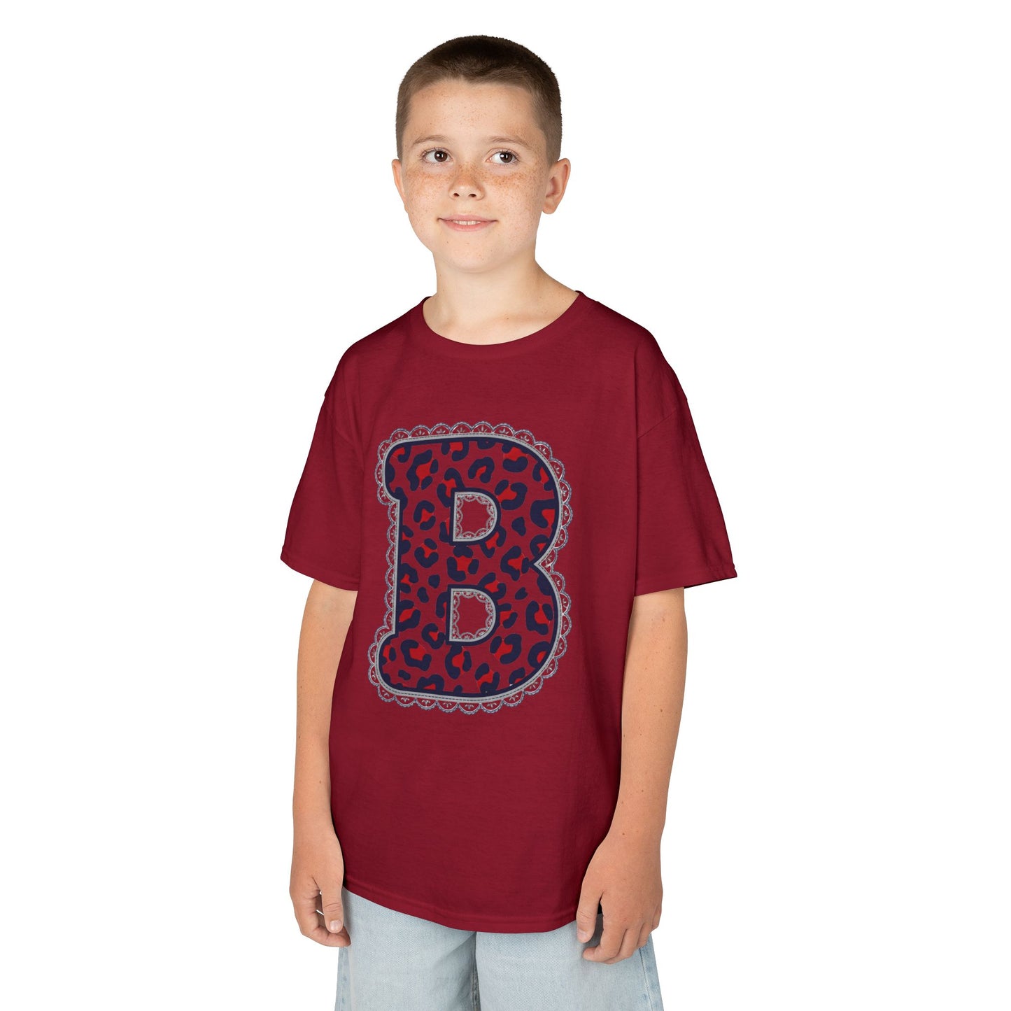 Leopard Print Letter B Gildan Shirt
