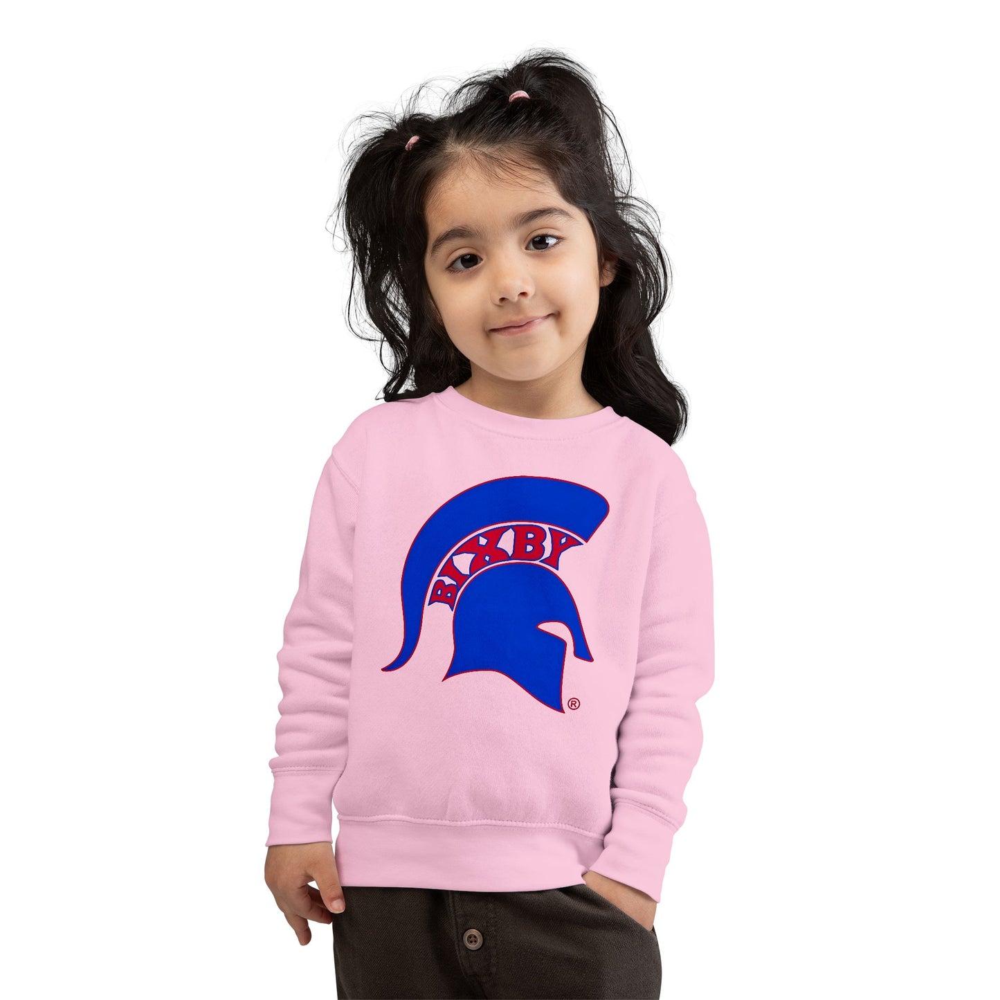 Bixby Spartan Blue Logo Toddler Rabbit Skins Sweatshirt