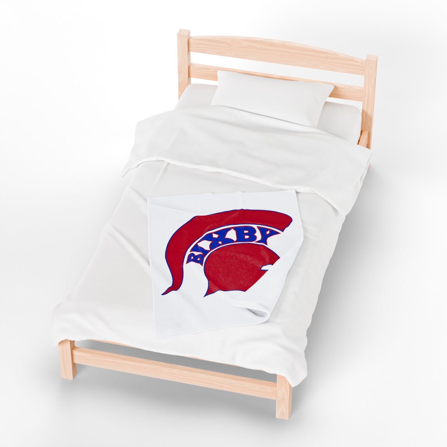 Spartan Red Logo Velveteen Plush Blanket