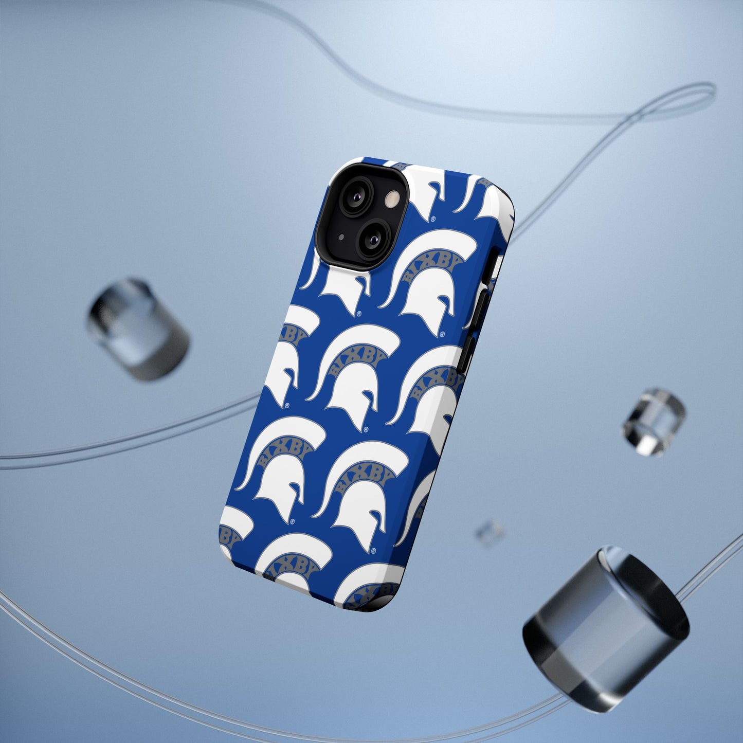 Bixby Spartan White Logo Impact Resistant iPhone Case