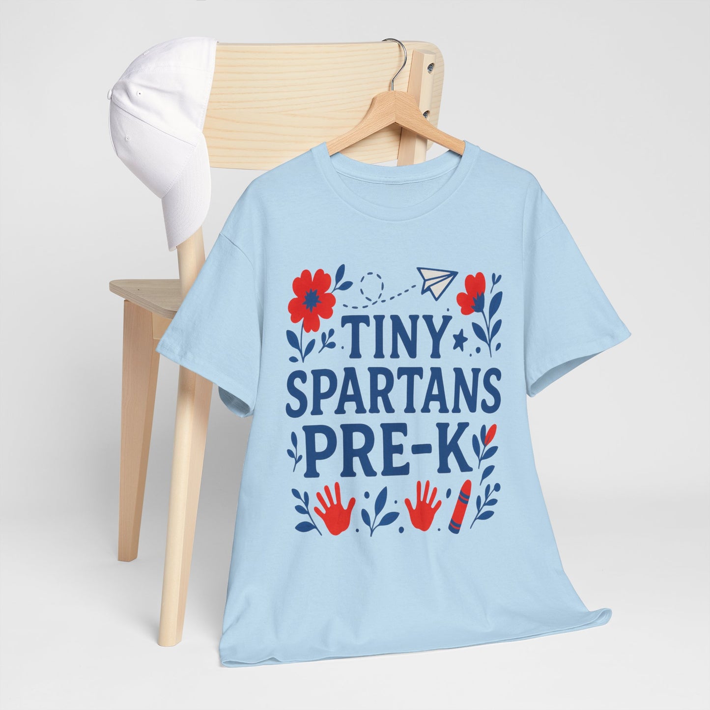 Floral Tiny Pre-K Spartan Gildan Tee