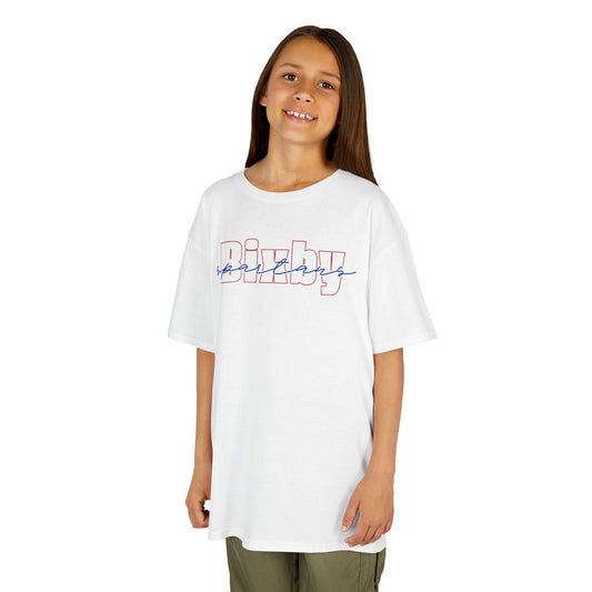 Bixby Spartans Cursive Youth Gildan Tee