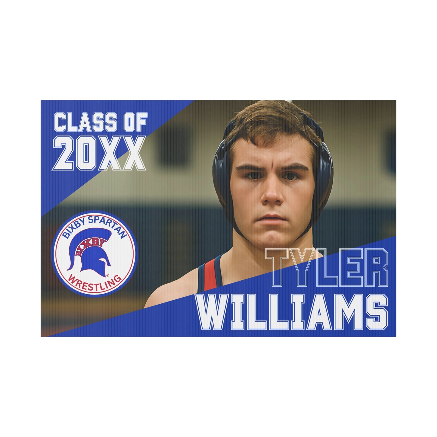 Bixby Spartan Wrestling Yard Sign