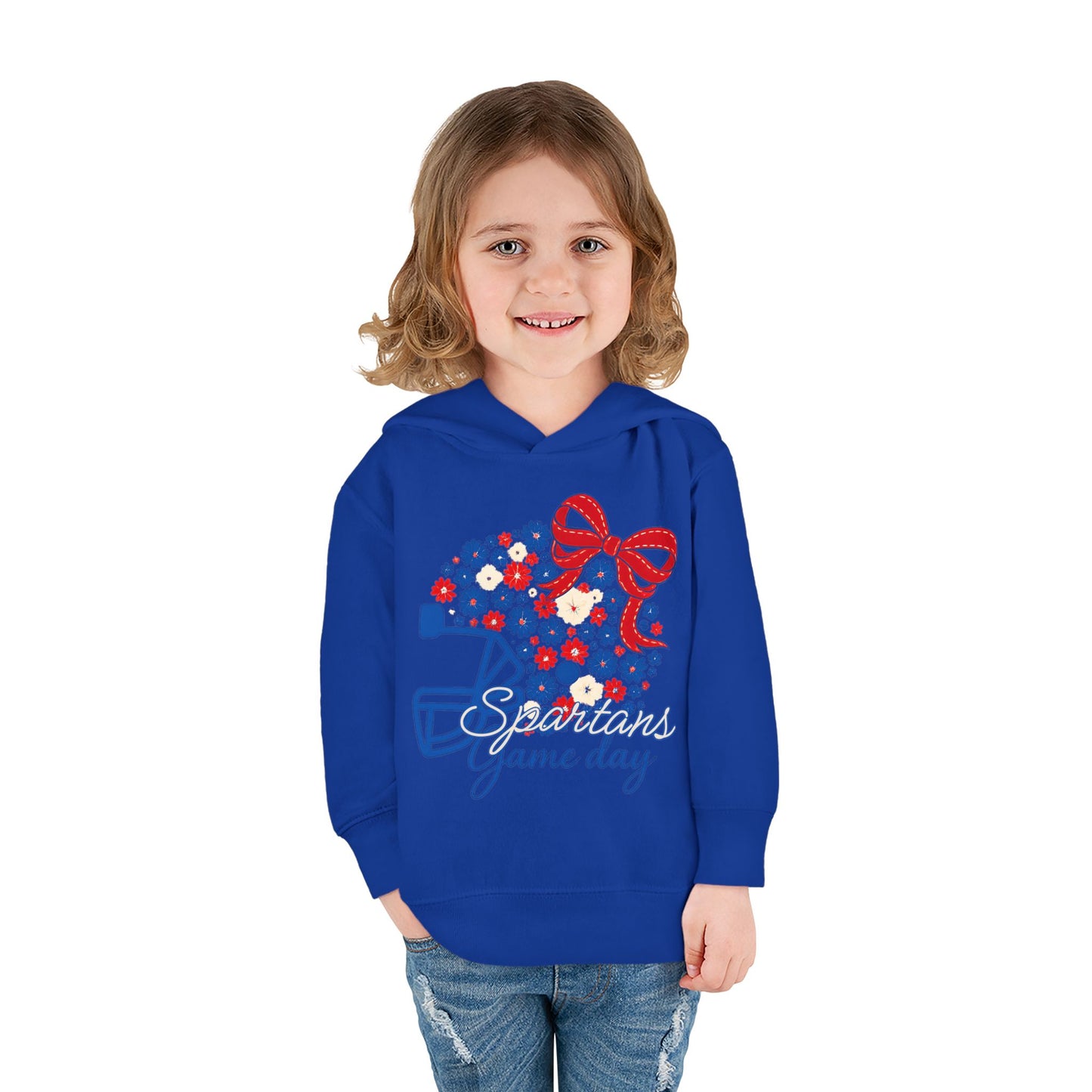 Bixby Spartans Floral Gameday Helmet Toddler Rabbit Skins Hoodie