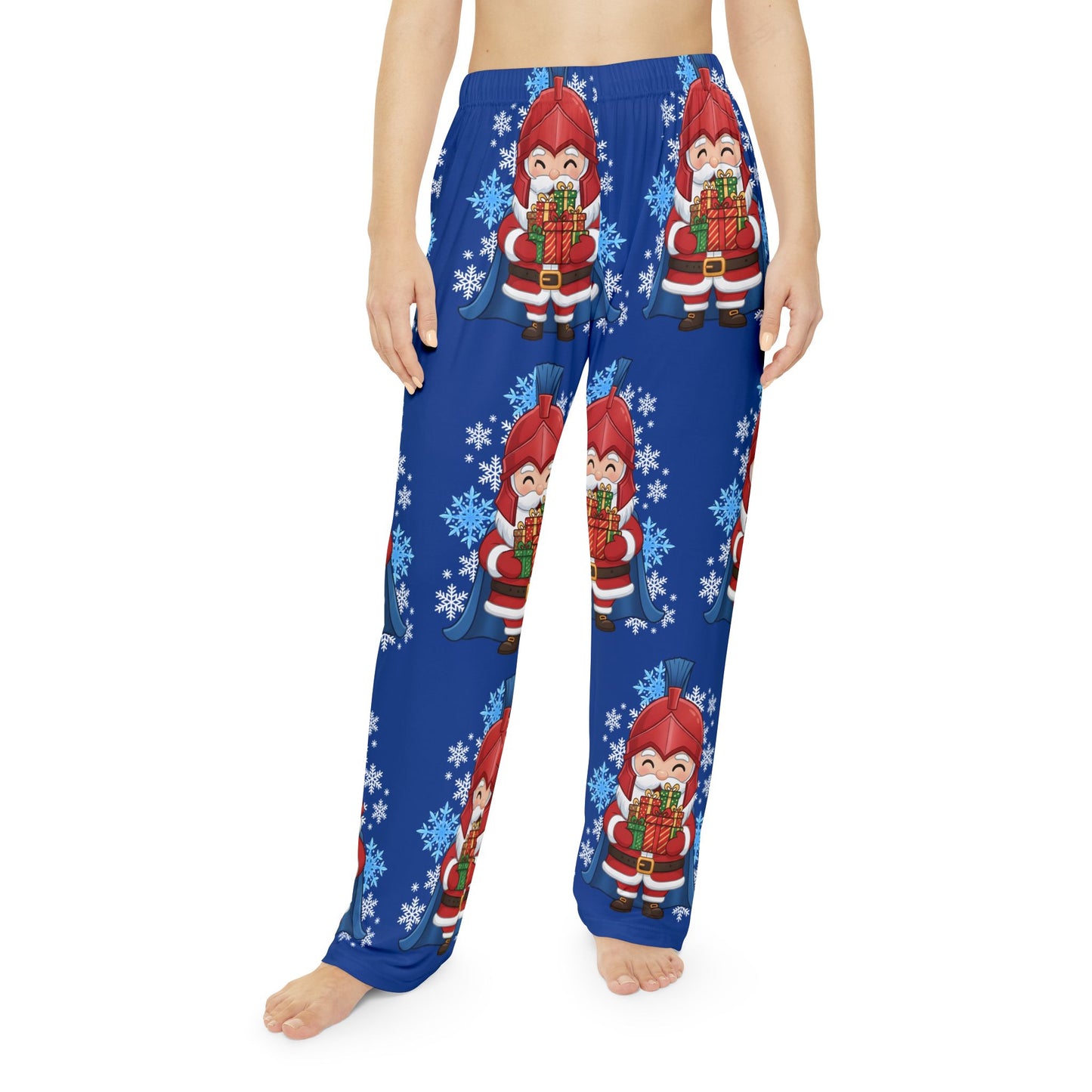Spartan Santa Women's Blue Pajama Bottoms
