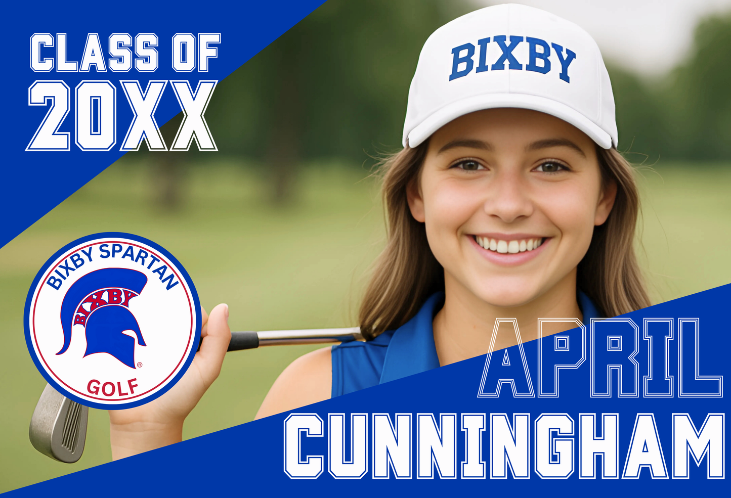 Bixby Spartan Golf Yard Sign