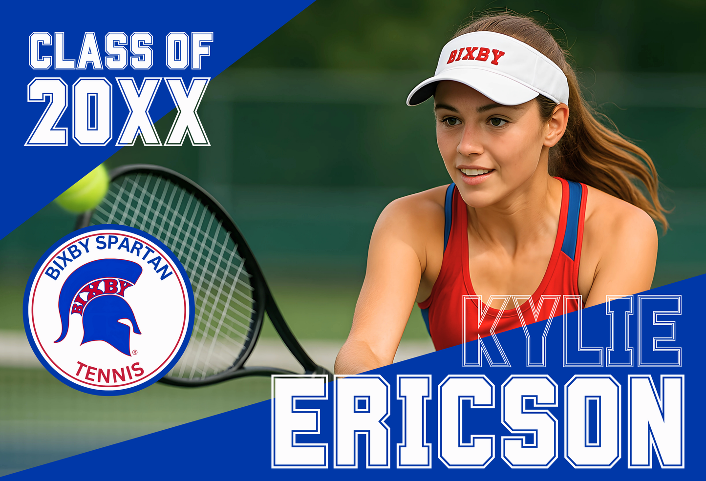 Bixby Spartan Tennis Yard Sign