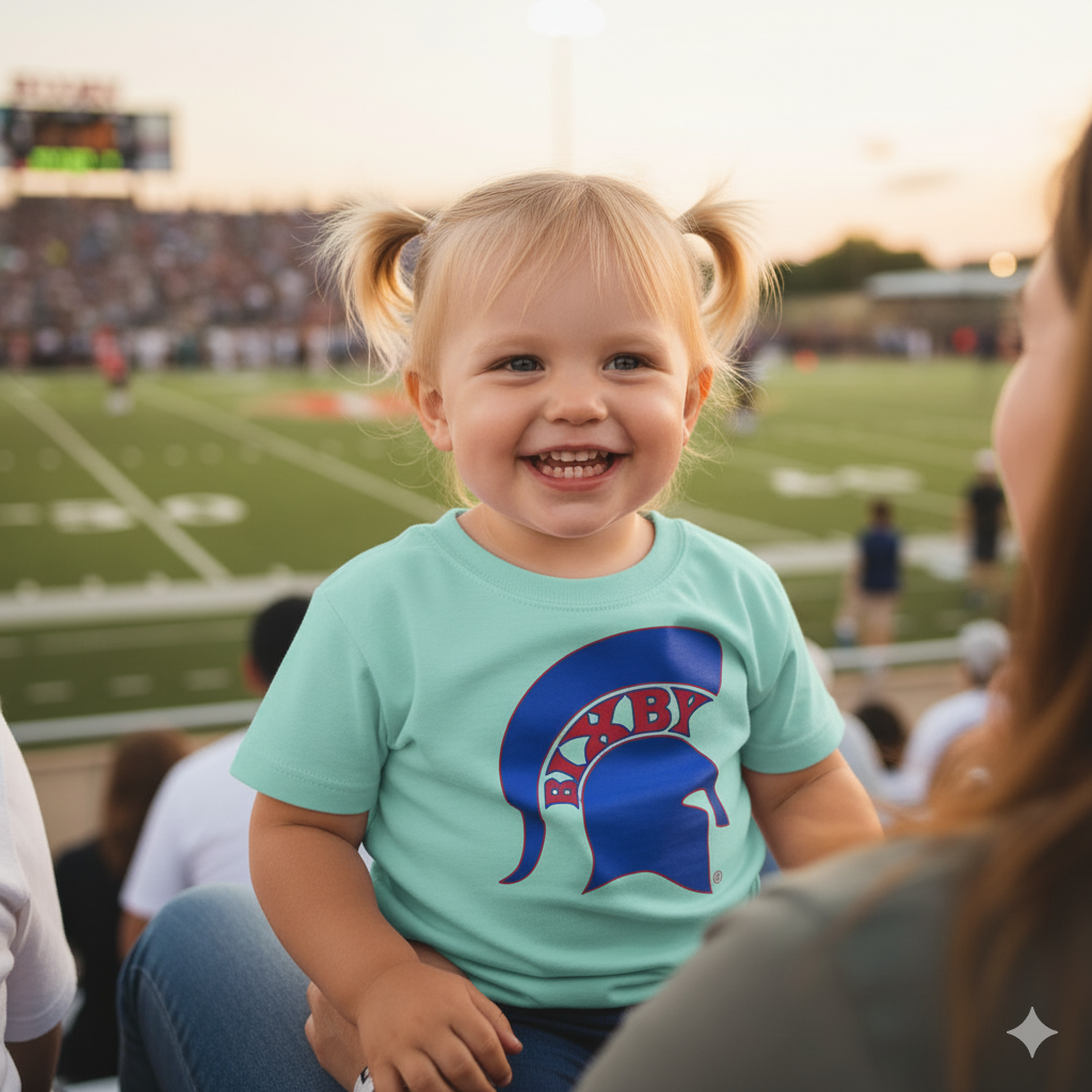 Spartan Blue Logo Rabbit Skins Toddler Tee