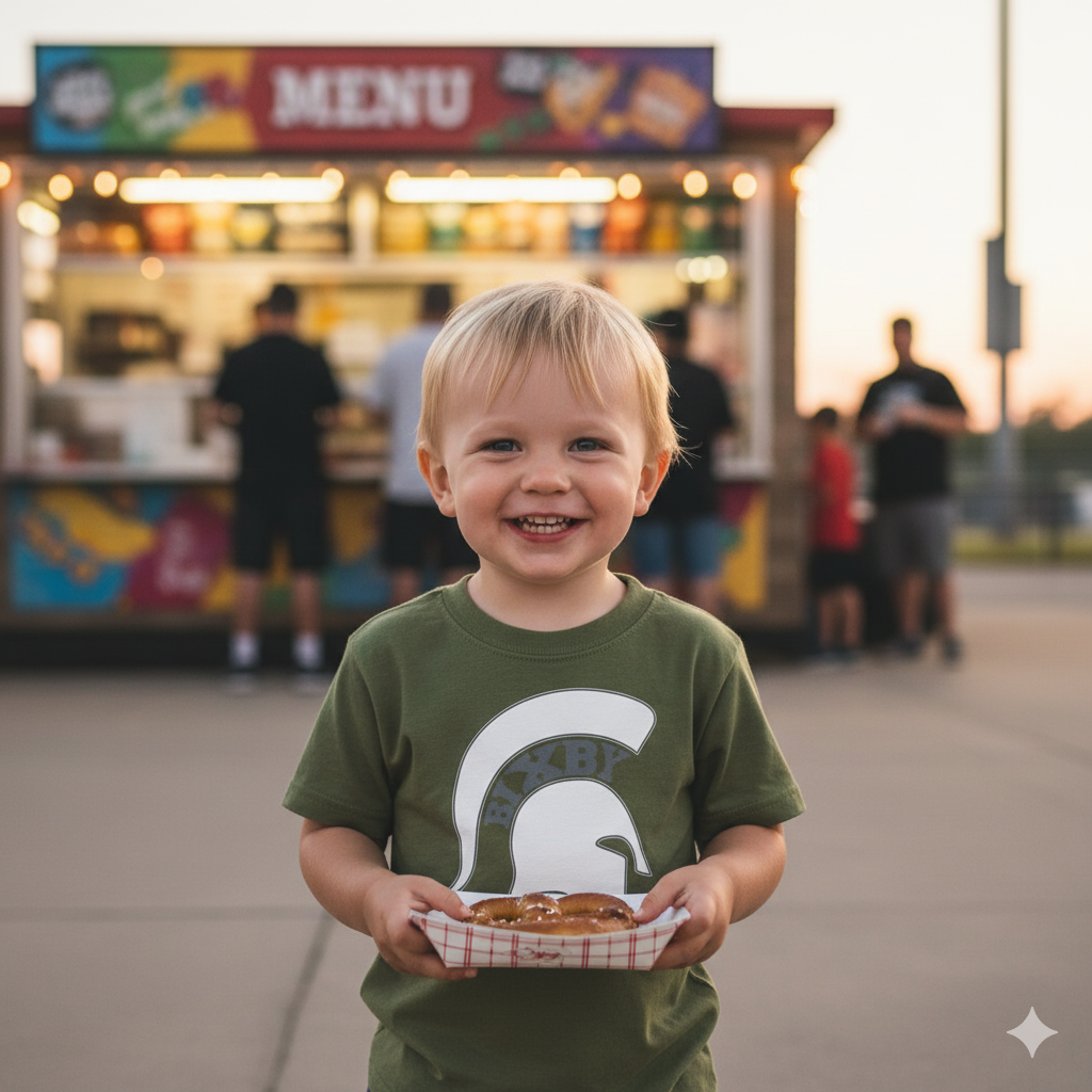 Spartan White Logo Rabbit Skins Toddler Tee