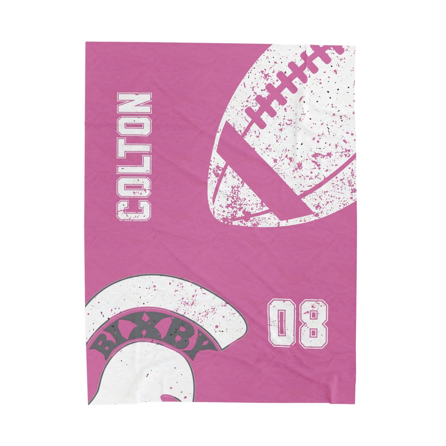 Spartan Football Velveteen Plush Blanket - Customized