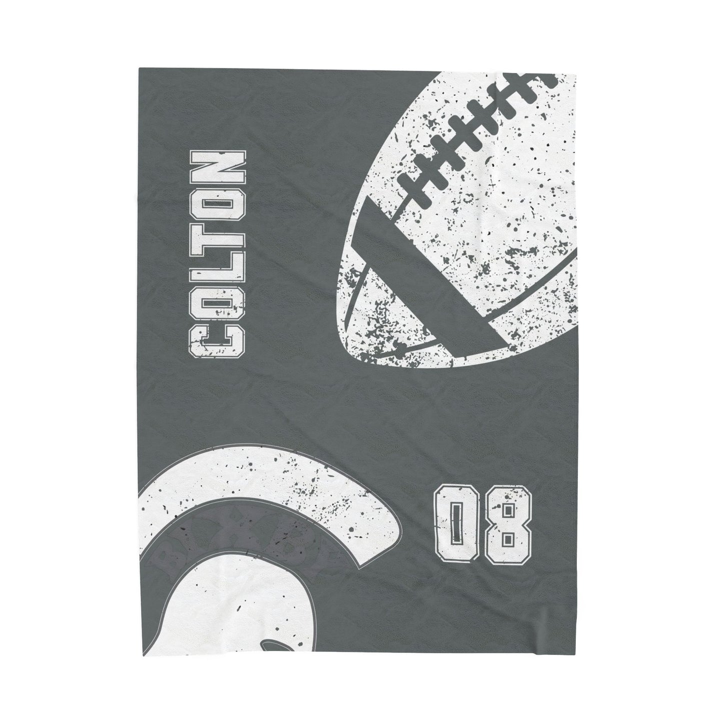 Spartan Football Velveteen Plush Blanket - Customized