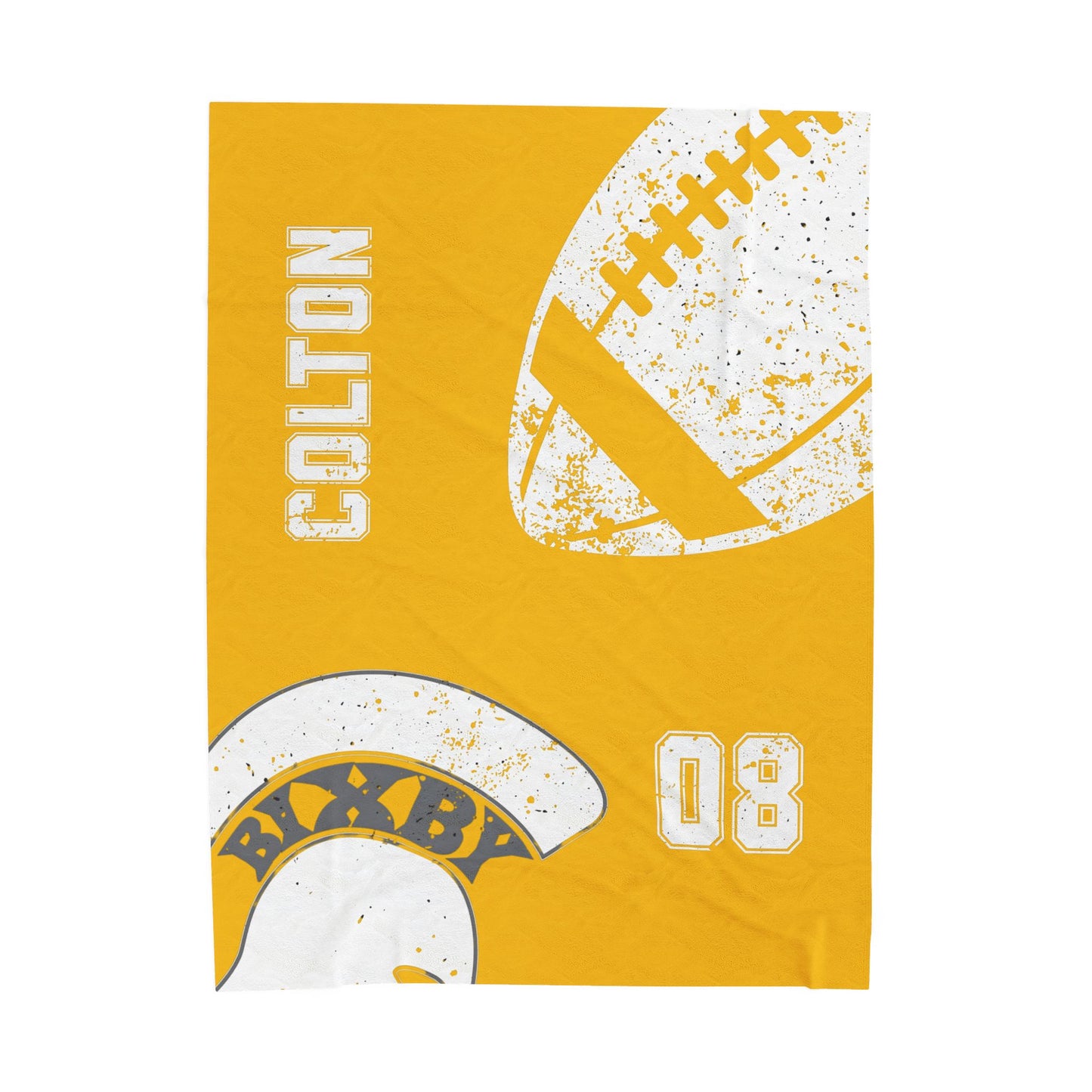 Spartan Football Velveteen Plush Blanket - Customized