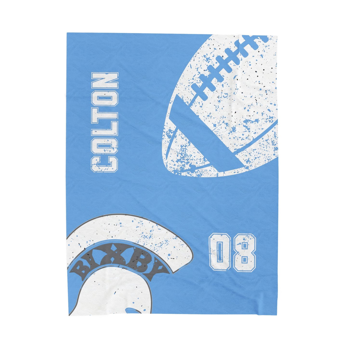 Spartan Football Velveteen Plush Blanket - Customized