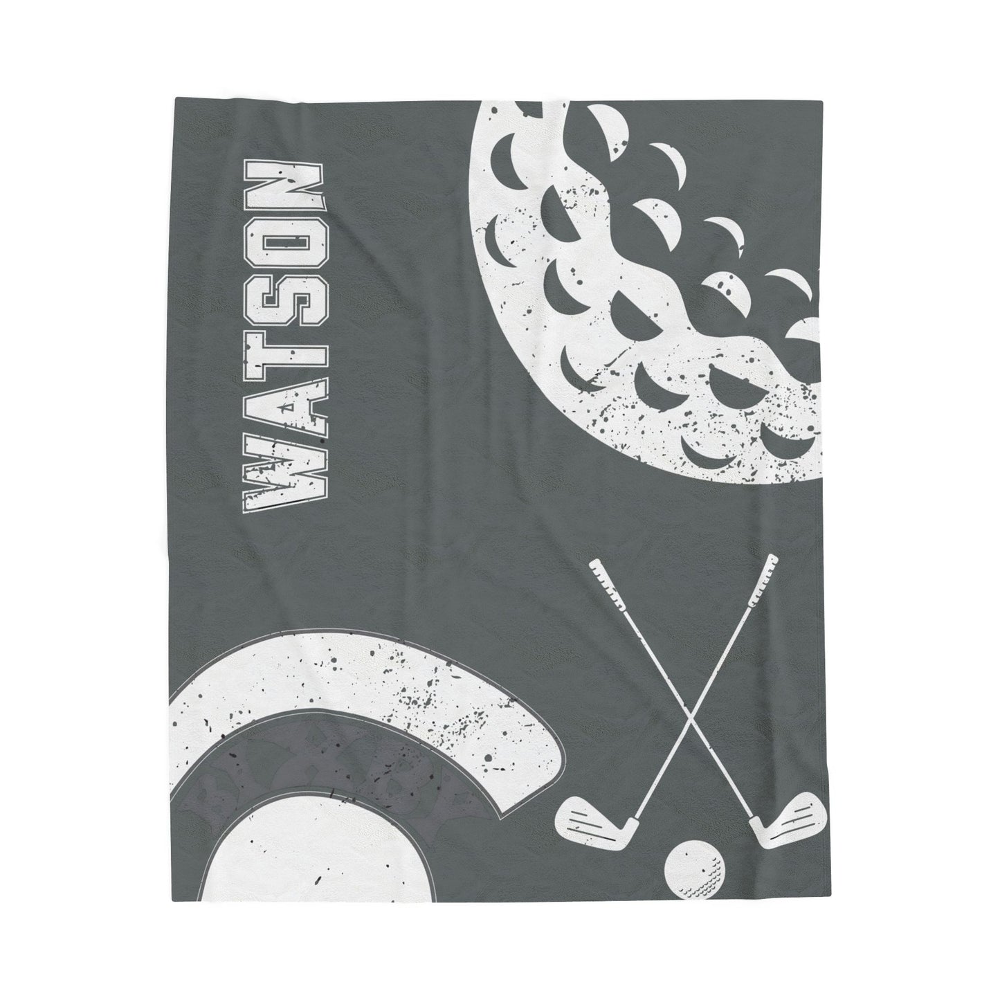 Spartan Golf Velveteen Plush Blanket - Customized