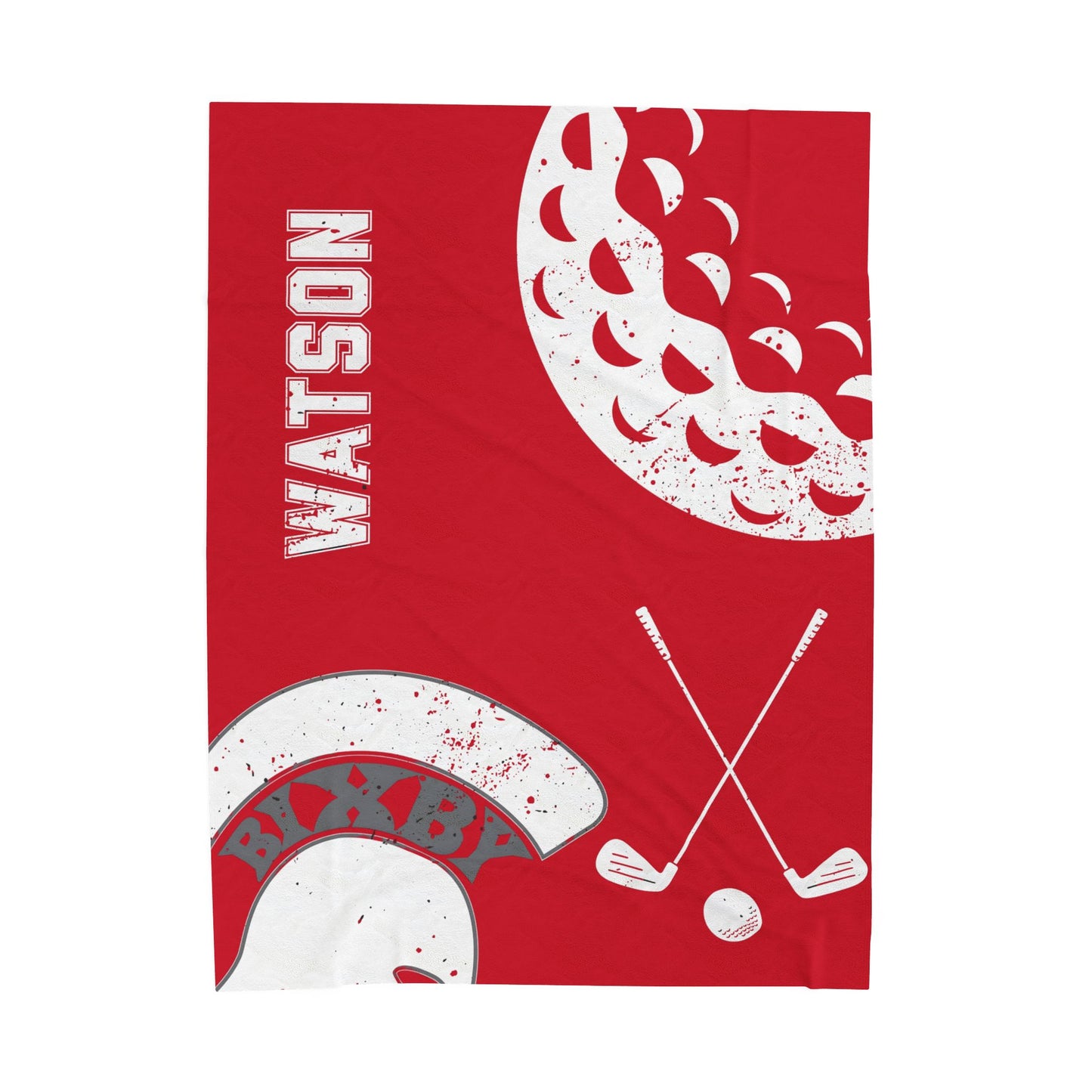 Spartan Golf Velveteen Plush Blanket - Customized