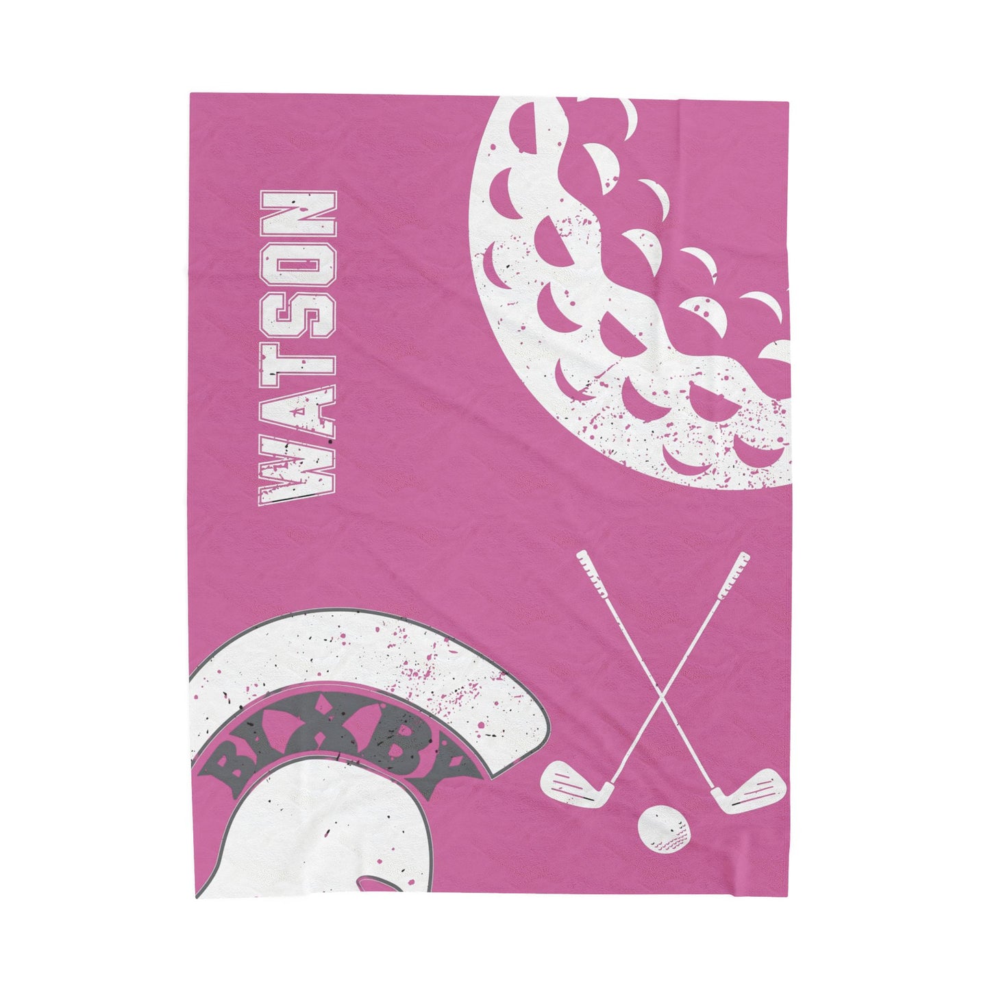 Spartan Golf Velveteen Plush Blanket - Customized