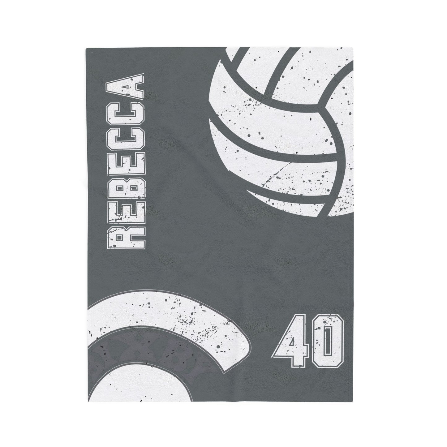 Spartan Volleyball Velveteen Plush Blanket - Customized