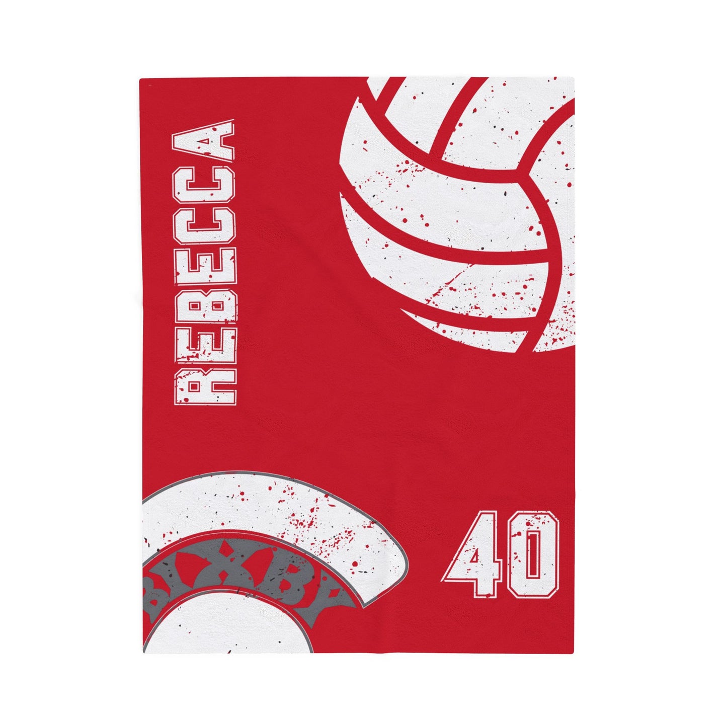 Spartan Volleyball Velveteen Plush Blanket - Customized